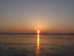 Die Sonne geht &uuml;ber dem Wolziger See auf